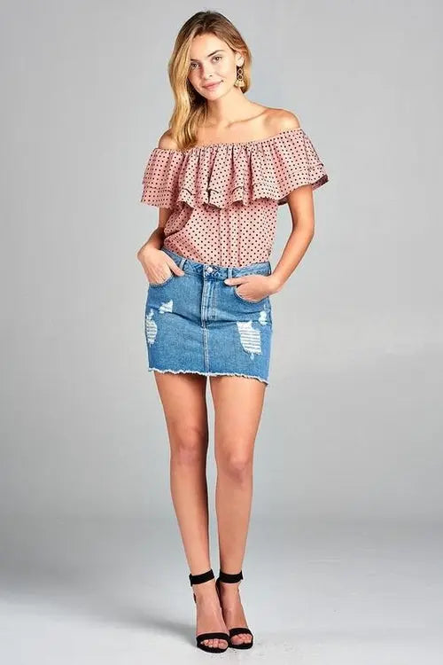 Pink Polka-Dot Blouse