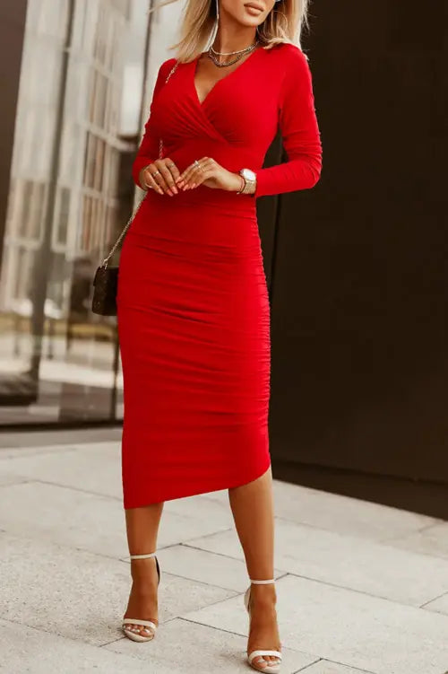 Tight Mini Dress In Red My Store