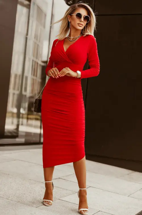 Tight Mini Dress In Red My Store