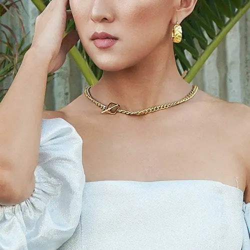 Square Toggle Clasp Chain Necklace My Store