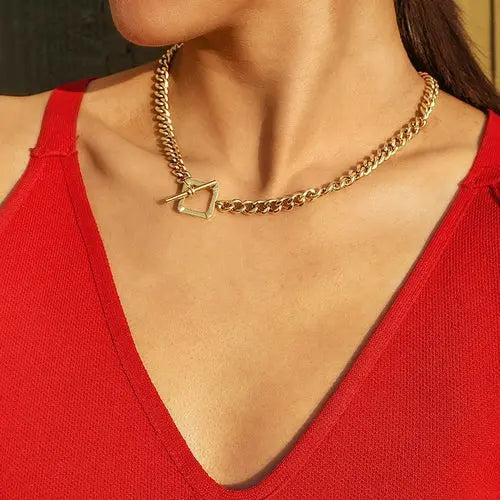 Square Toggle Clasp Chain Necklace My Store