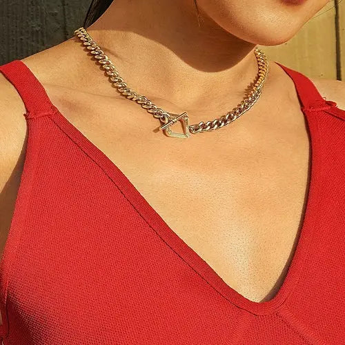 Square Toggle Clasp Chain Necklace My Store