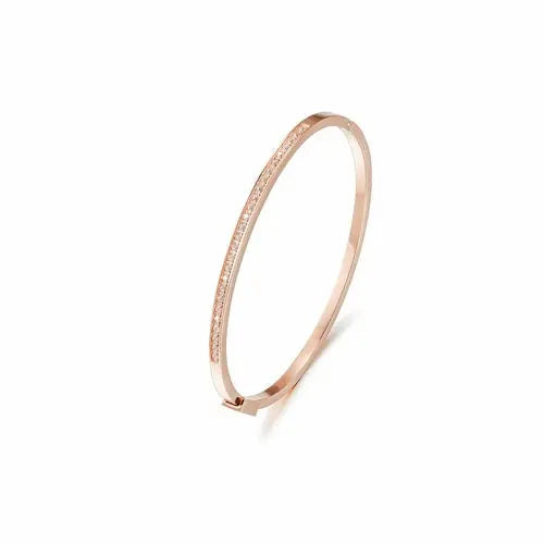 SKINNY STACKABLE BANGLE Rose gold(circumference 7" ) My Store
