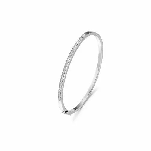 SKINNY STACKABLE BANGLE Silver(circumference 7") My Store