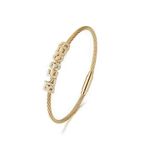 "BLESSED" STATEMENT PAVÉ BRACELET My Store