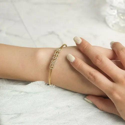 "BLESSED" STATEMENT PAVÉ BRACELET My Store