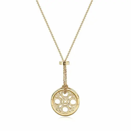 CZ Clover Medallion Necklace My Store