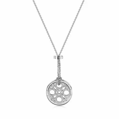 CZ Clover Medallion Necklace My Store