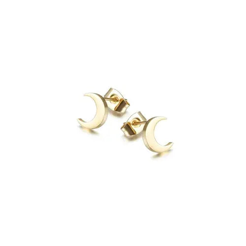 Moon Stud Post Earrings My Store