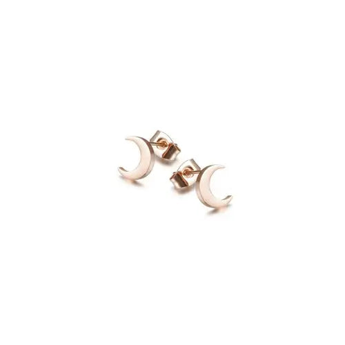 Moon Stud Post Earrings My Store