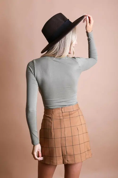 Long Sleeve Fitted Crop Top My Store