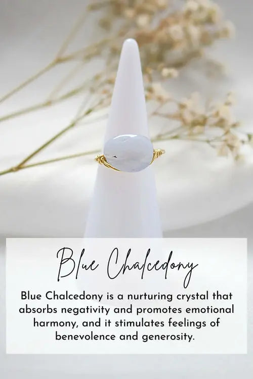 18K Natural Crystals Hand Wired Solitaire Ring My Store