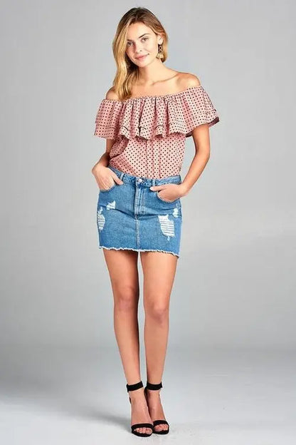 Pink Polka-Dot Blouse
