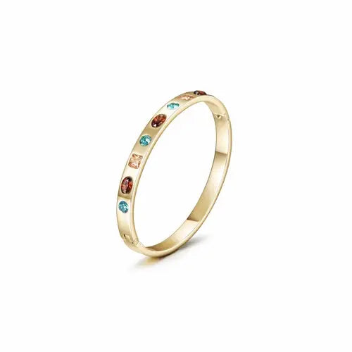 MULTI-STONE HINGE BANGLE    My Store