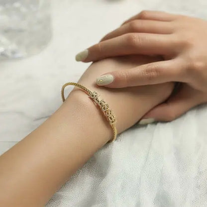 "BLESSED" STATEMENT PAVÉ BRACELET    My Store