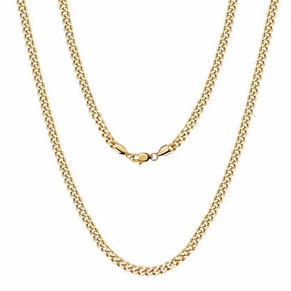 5mm Gold Hip Hop Cuban Chain Necklace    My Store